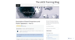 Desktop Screenshot of lacstrainingblog.com