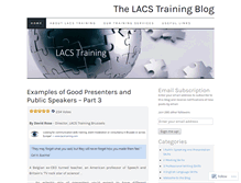 Tablet Screenshot of lacstrainingblog.com